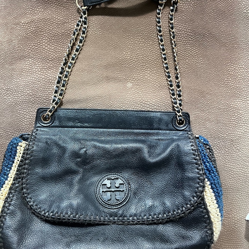 Tory Burch Black and Blue Women's Bag